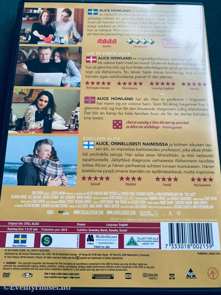 Still Alice. Dvd. Dvd