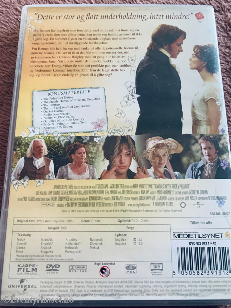 Stolthet & fordom (2005). DVD.