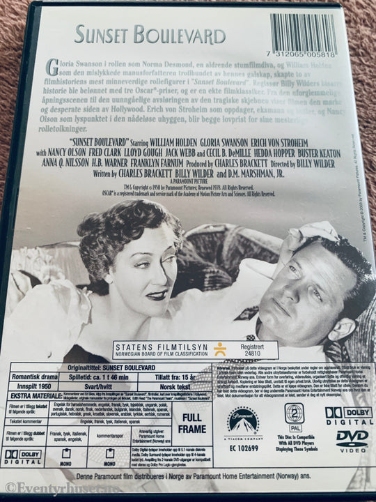 Sunset Boulevard (1950). DVD.