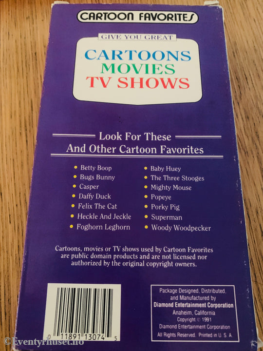 Superman Cartoon Favorites 1941 .VHS slipcase.