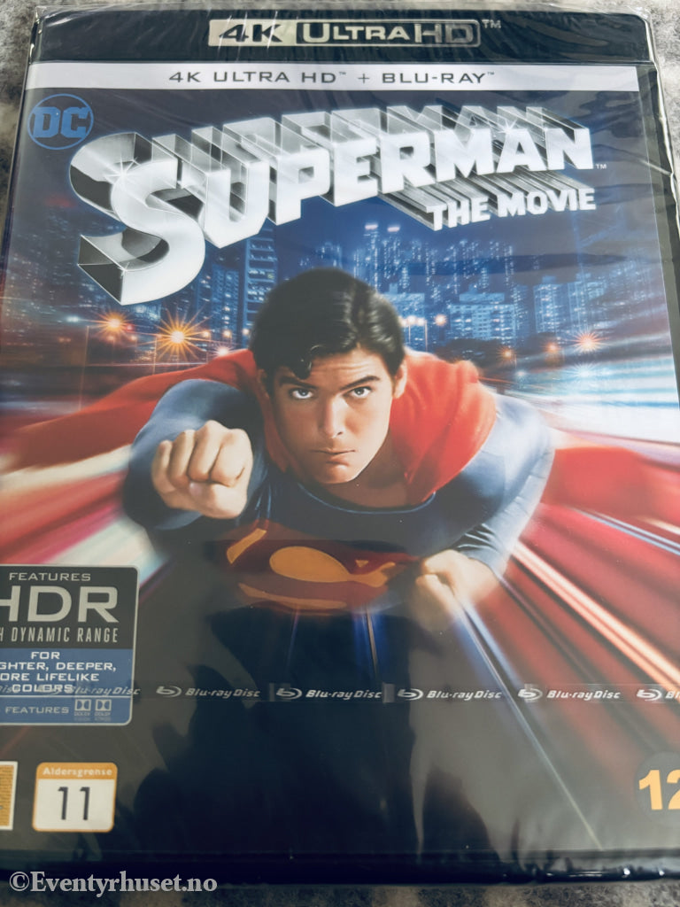 Superman: The Movie. 1978. 4K Ultra HD + Blu-ray. Ny i plast!