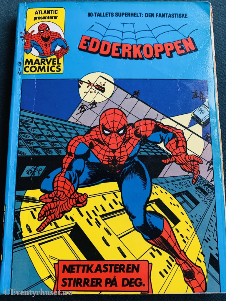 Superserie-Pocket 4: Edderkoppen - Nettkasteren Stirrer På Deg. 1980. Tegneserieblad