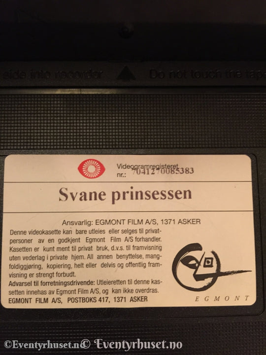 Svaneprinsessen. 1997. Slottets Hemmelighet. Vhs. Vhs