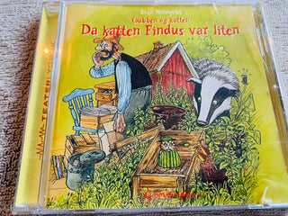 Sven Nordqvist. 2002. Gubben og katten – Da katten Findus var liten. Lydbok på CD.