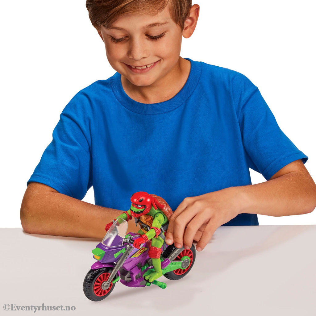 Tales of the Teenage Mutant Ninja Turtles Action Figure with Vehicle Raphael & Purple Dragon 12 cm. Mint In Sealed Box