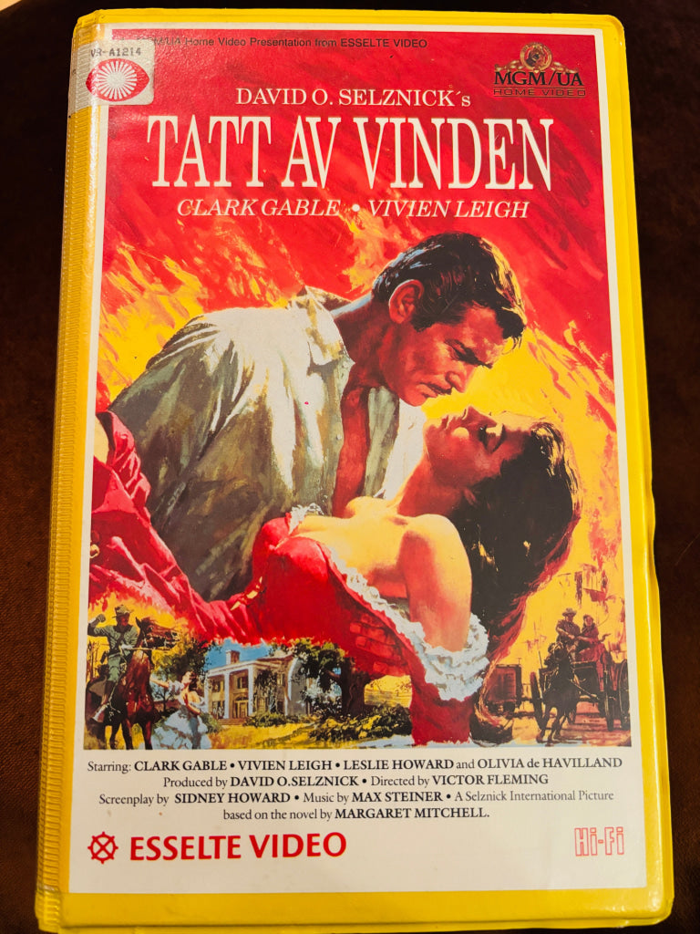 Tatt av Vinden. Dobbelt-VHS. VHS Big Box.
