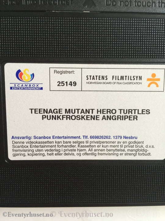 Turtles. Punkfroskene Angriper. Vhs. Vhs