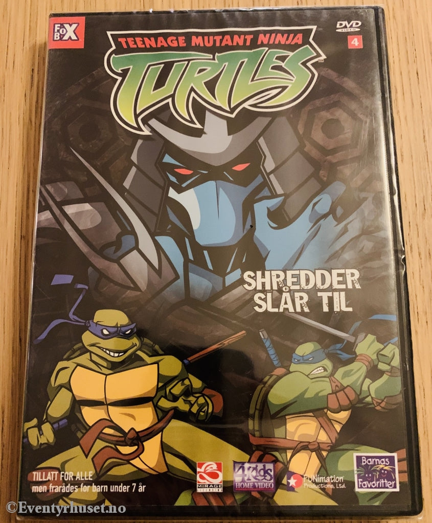 Teenage Mutant Ninja Turtles. Shredder Slår Til. 2003. Dvd Ny I Plast!