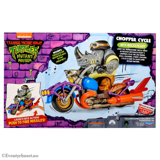 Teenage Mutant Ninja Turtles Action Figure with Vehicle Rocksteady & Chopper 12 cm. Mint In Sealed Box (MISB)!