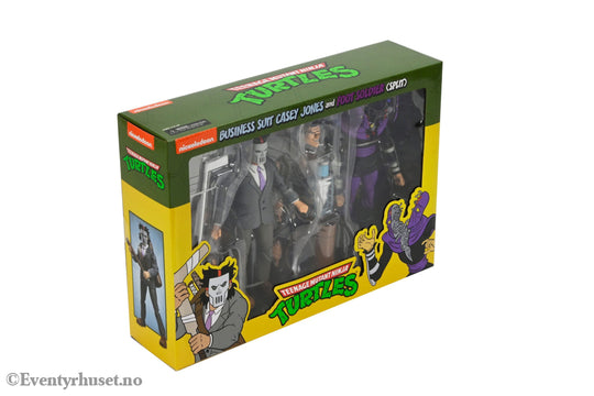 Teenage Mutant Ninja Turtles (Cartoon) Action Figure 2 Pack Business Suit Casey Jones & Split Foot Soldier 18 cm. Mint