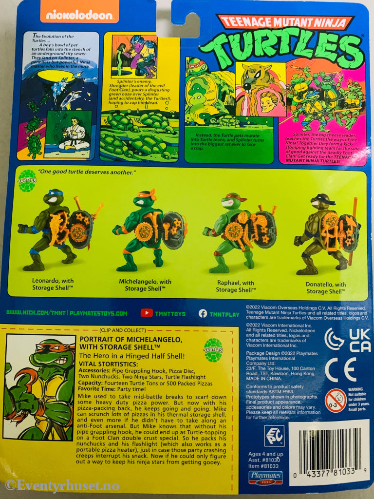 Teenage Mutant Ninja Turtles Michelangelo With Storage Shell Figur. Actionfigur.