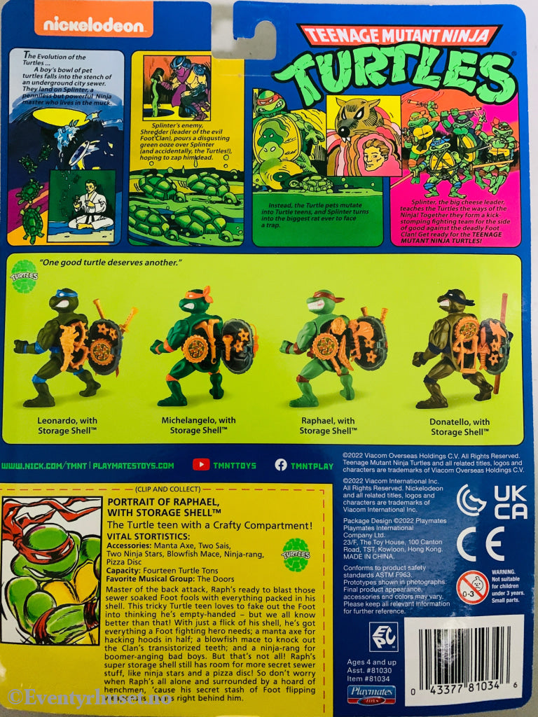 Teenage Mutant Ninja Turtles Raphael With Storage Shell Figur. Actionfigur.