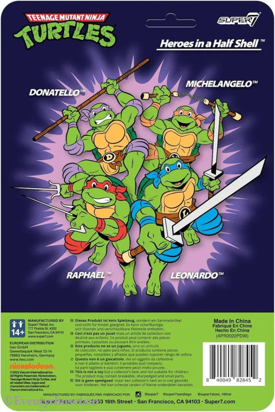 Teenage Mutant Ninja Turtles ReAction Action Figure Donatello 10 cm. Mint In Sealed Box (MISB)! Actionfigur