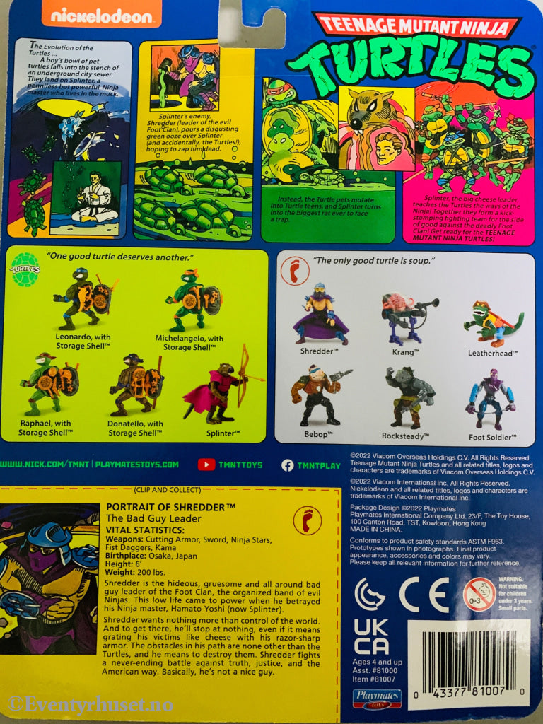 Teenage Mutant Ninja Turtles Shredder Figur. Actionfigur.