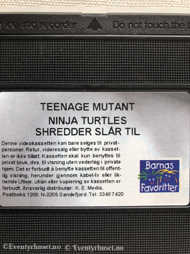 Teenage Mutant Ninja Turtles. Shredder Slår Til. 2003. Vhs. Vhs