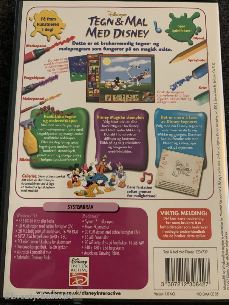 Tegn Og Mal Med Disney. Pc-Spill. Pc Spill
