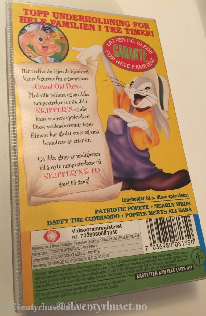 Tegnefilmfestival. Skippern & Venner. 1933-48. Vhs. Vhs