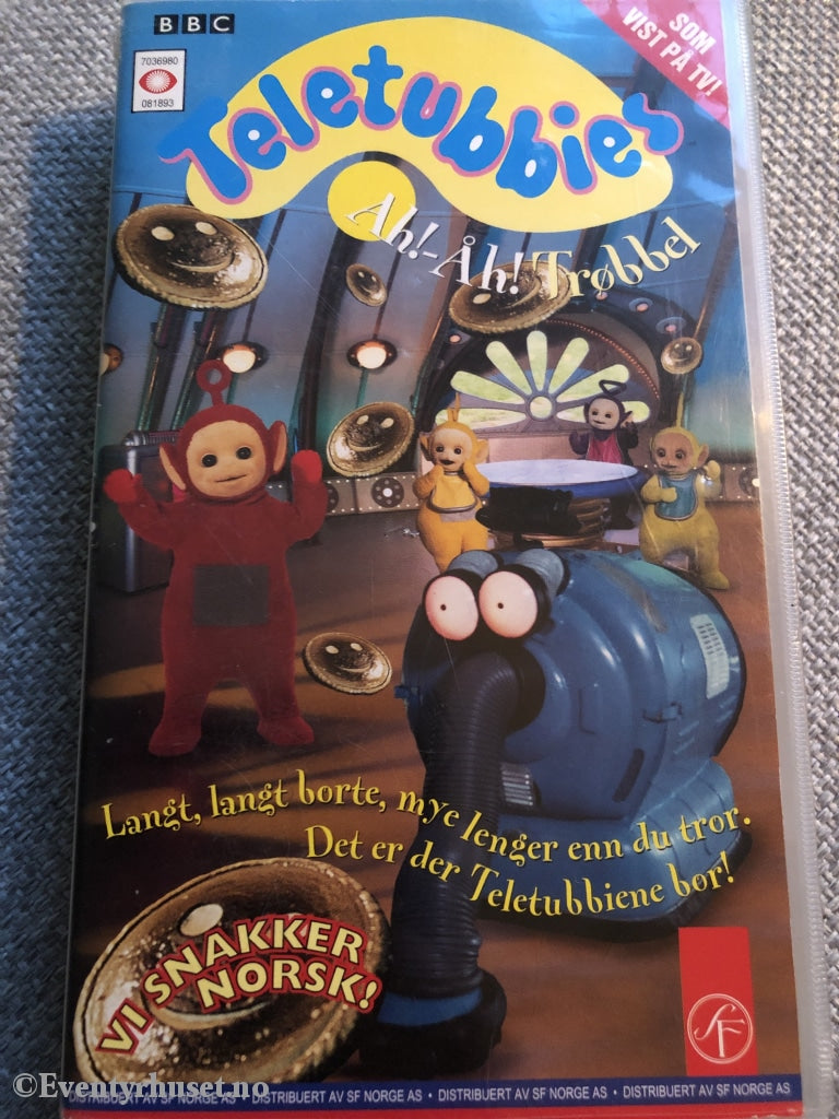 Teletubbies. 1997. Ah-Åh! Trøbbel. Vhs. Vhs