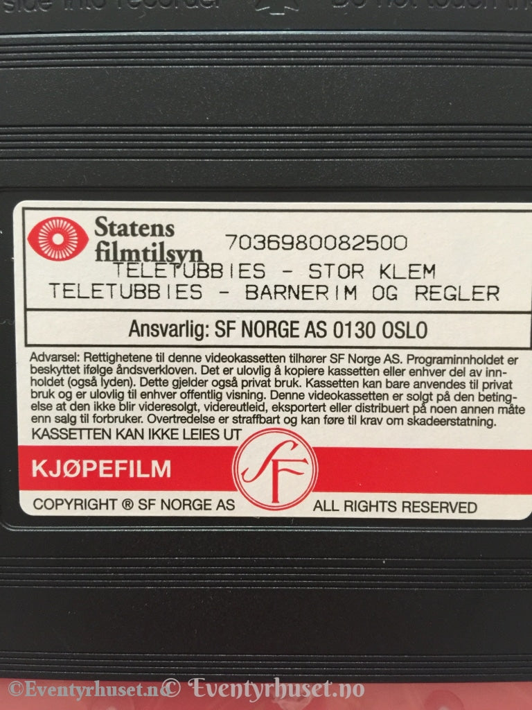 Teletubbies. 1997. Stor Klem. Bbc. Vhs. Vhs
