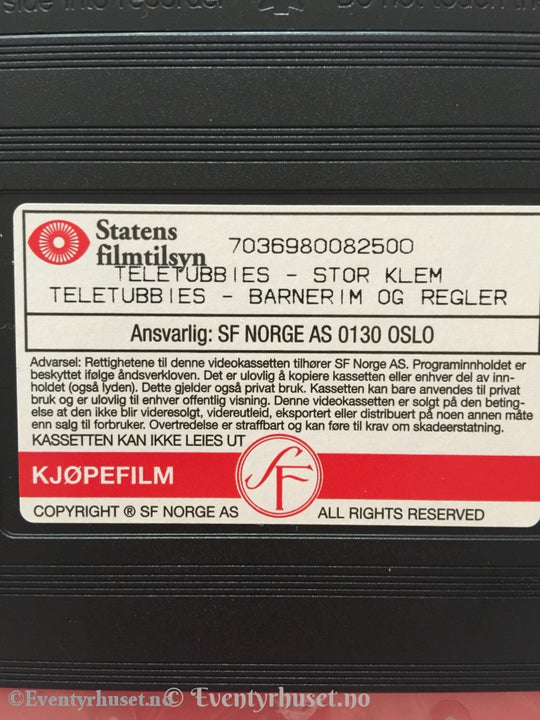 Teletubbies. 1997. Stor Klem. Bbc. Vhs. Vhs