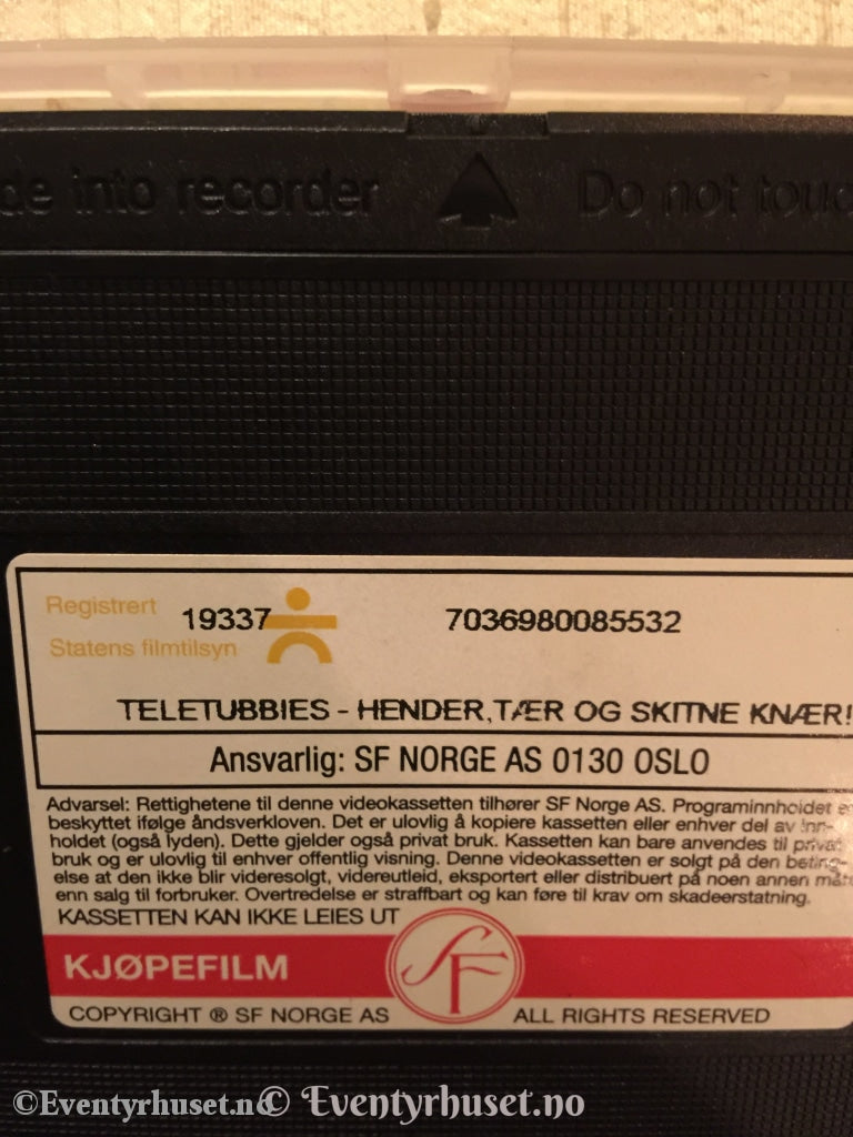 Teletubbies. 2000. Hender Tær Og Skitne Knær. Vhs. Vhs