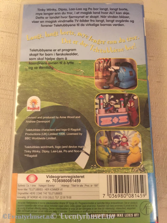 Teletubbies. Her Kommer Vi! 1997. Vhs. Vhs