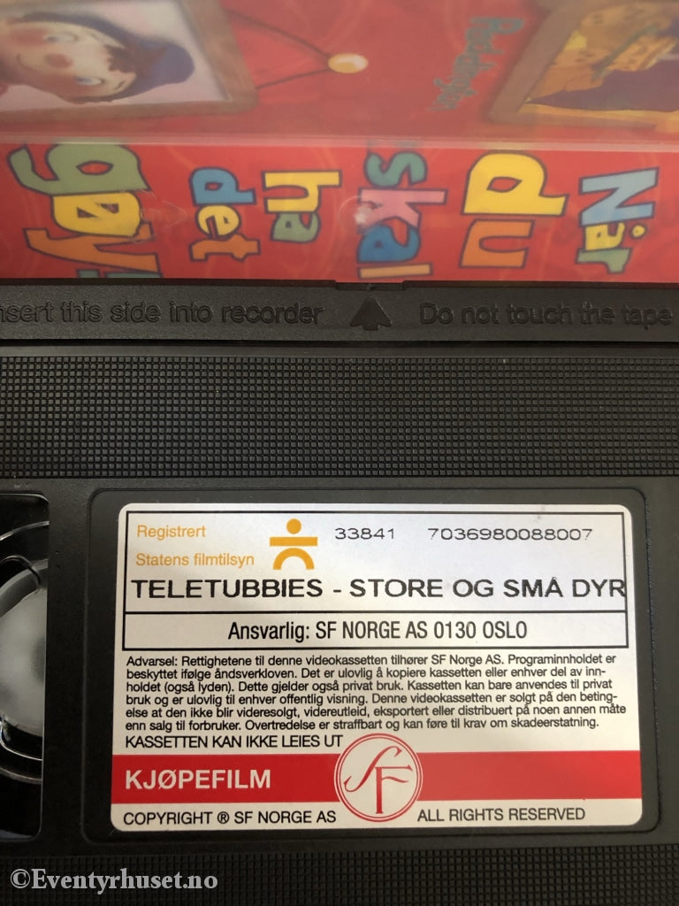 Teletubbies. Store Og Små Dyr. 2001. Vhs. Vhs