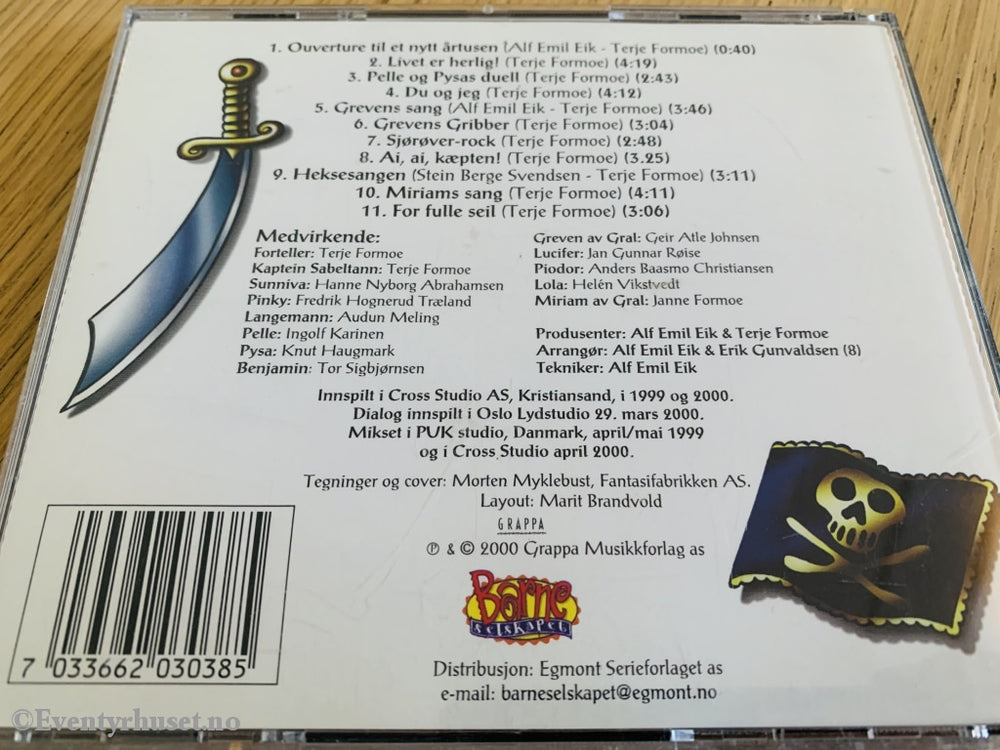 Terje Formoe. 1998. Kaptein Sabeltanns Verden. Cd. Cd