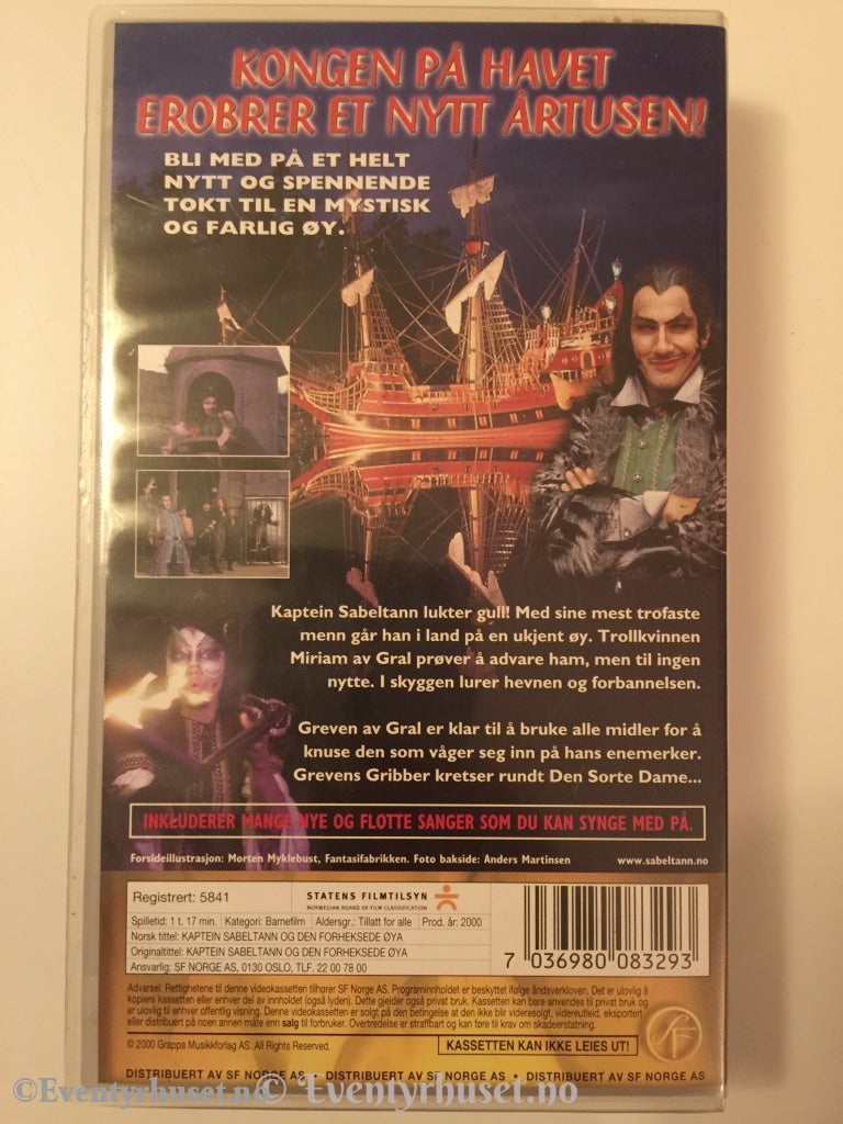 Terje Formoe. 2000. Kaptein Sabeltann Og Den Forheksede Øya. Vhs. Vhs