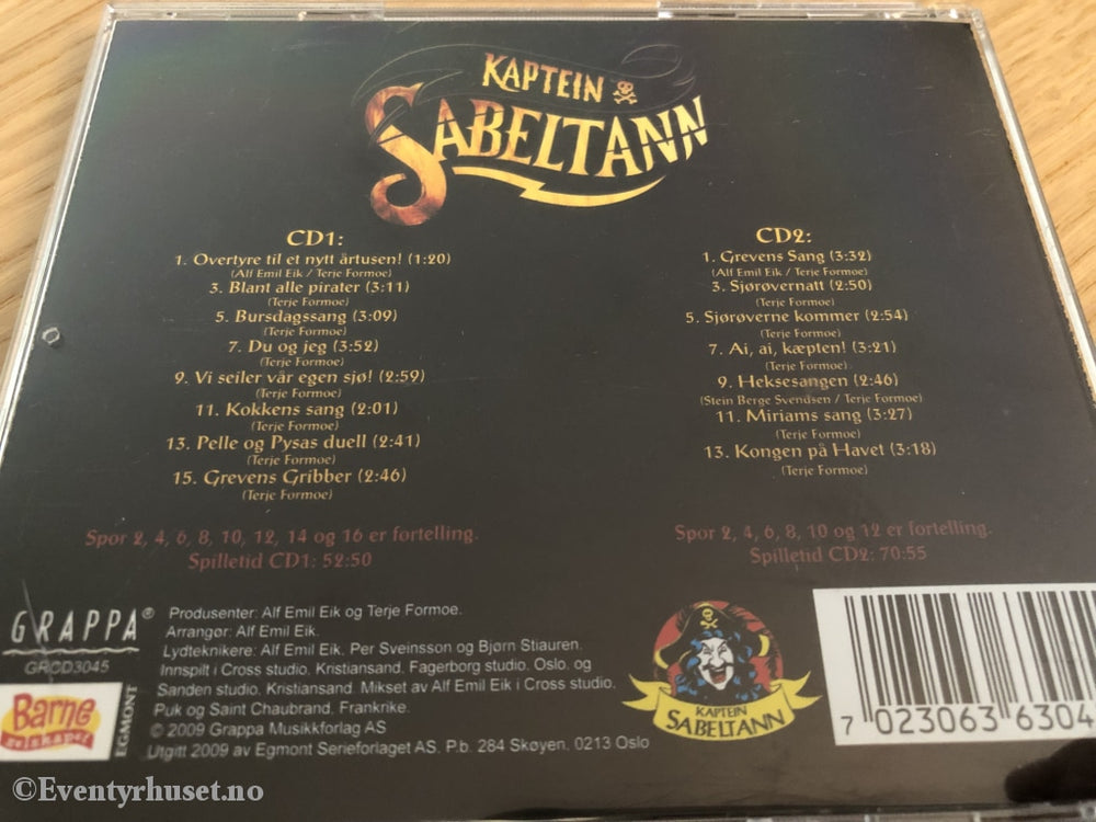 Terje Formoe. 2009. Kaptein Sabeltann Og Den Forheksede Øya. Cd. Cd