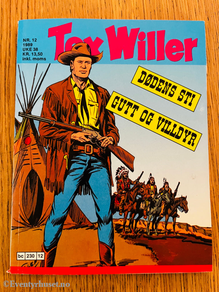Tex Willer Nr. 12 (1989) – Dødens sti / Gutt og villdyr. Tegneseriehefte.