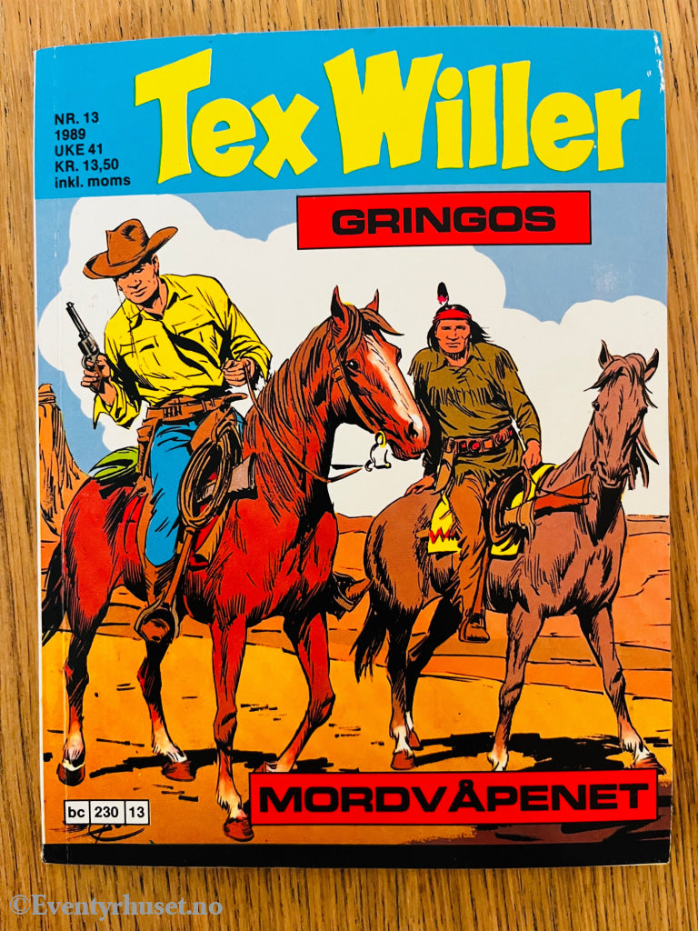 Tex Willer Nr. 13 (1989) – Gringos / Mordvåpenet. Tegneseriepocket.