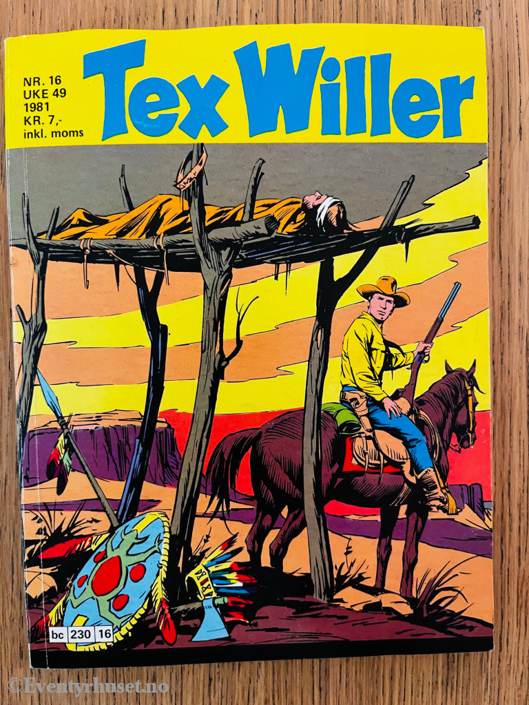 Tex Willer Nr. 16 (1981). Tegneseriepocket.