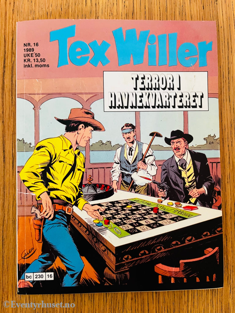 Tex Willer Nr. 16 (1989) – Terror i havnekvarteret. Tegneseriepocket.
