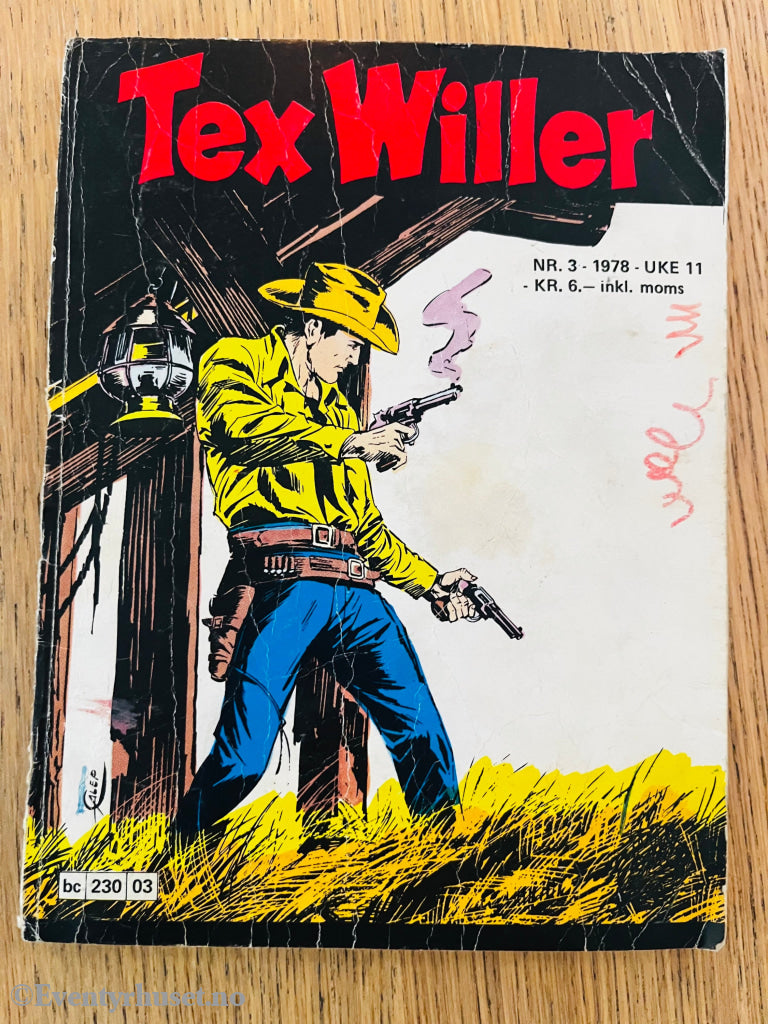 Tex Willer Nr. 3 (1978). Tegneseriepocket.