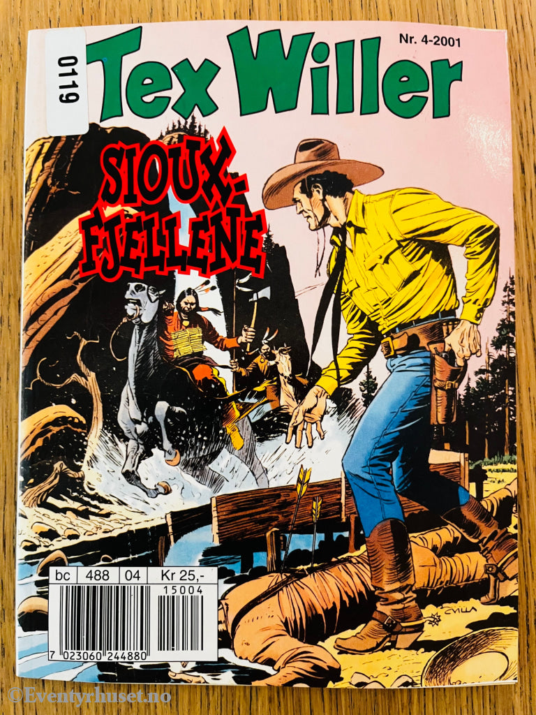 Tex Willer Nr. 4 (2001) – Sioux-fjellene. Tegneseriepocket.