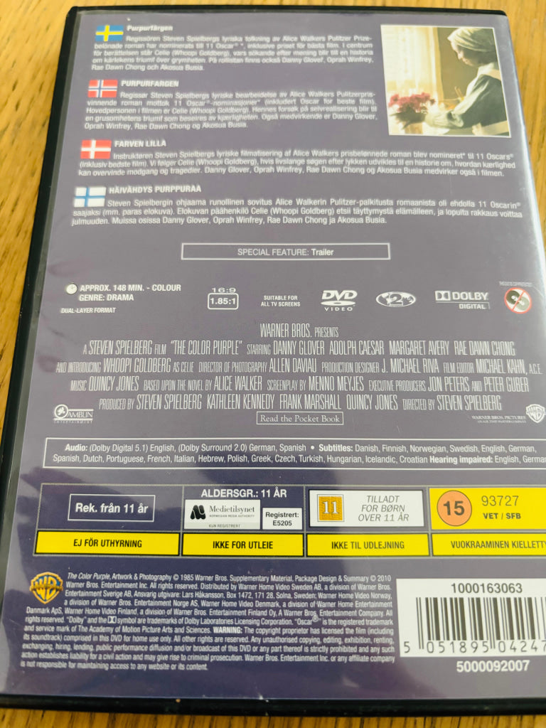 The Color Purple. DVD.