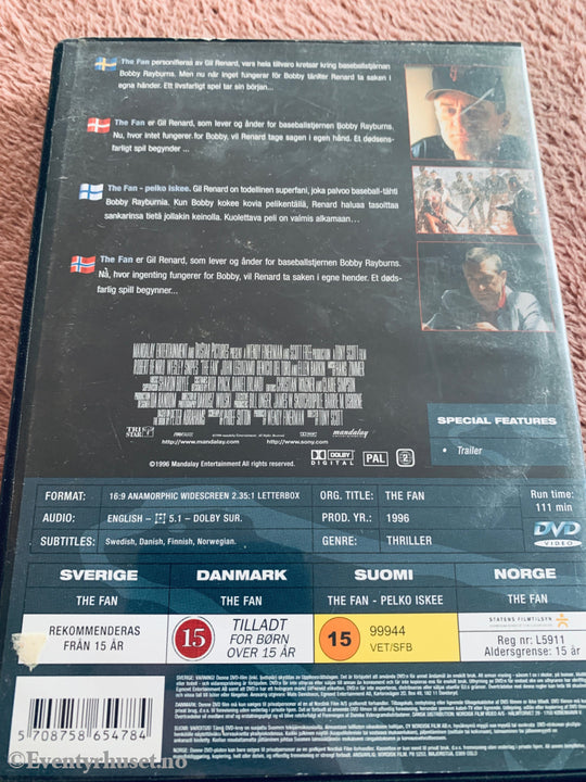 The Fan (1996). DVD.