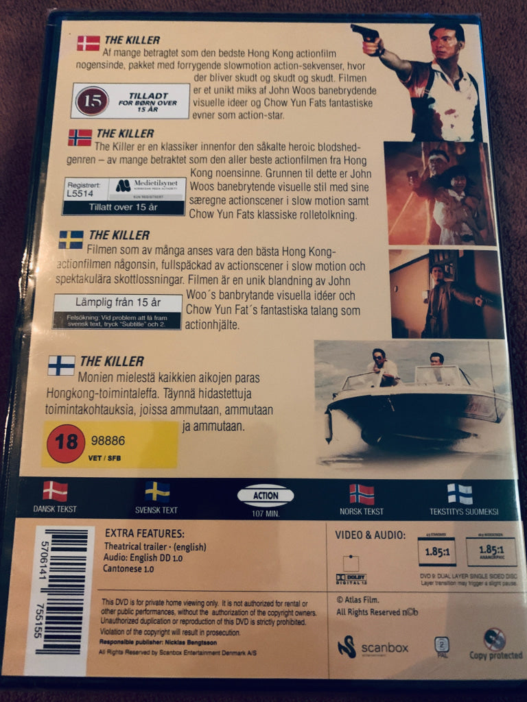 The Killer. DVD. Ny i plast! DVD