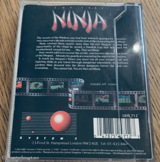 The Last Ninja (1987). Commodore 64 (C64) spill solgt i Norge!