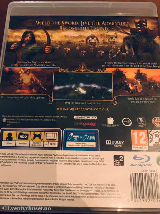 The Lord of the Rings: Aragorn's Quest. PS3.