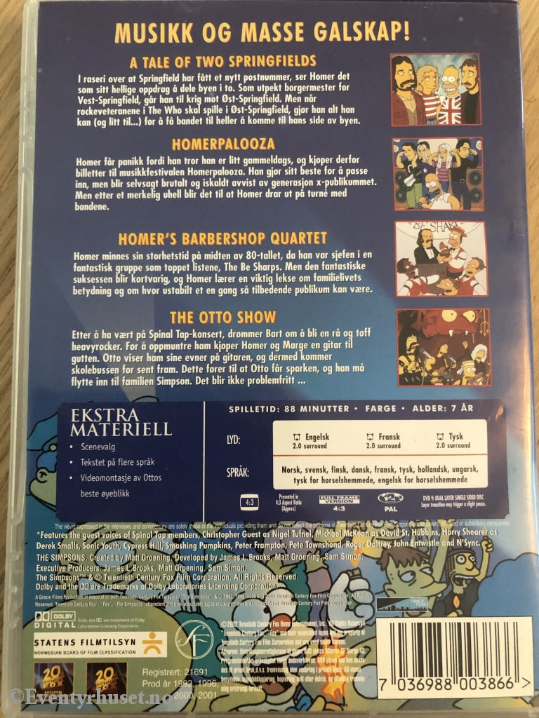 The Simpsons. Backstage Pass. 1992-2001. Dvd. Dvd