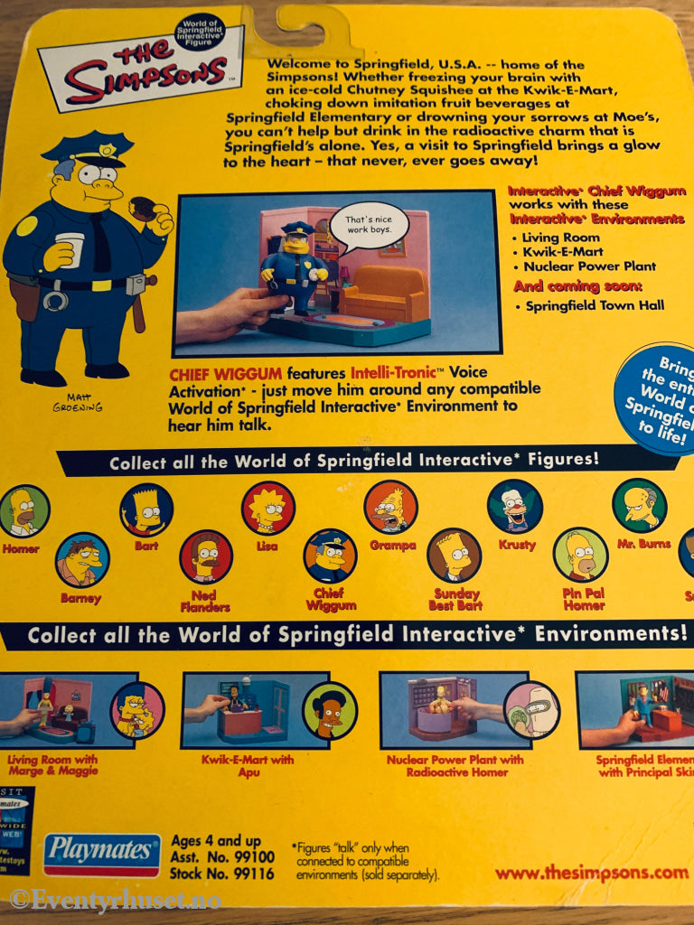 The Simpsons - Chief Wiggum. Actionfigur. Ny i uåpnet eske! Actionfigur
