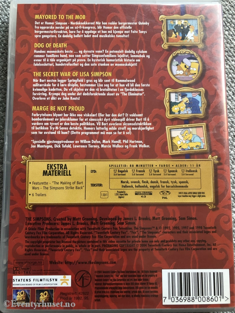 The Simpsons Classics. Bart Wars. 2004. Dvd. Dvd