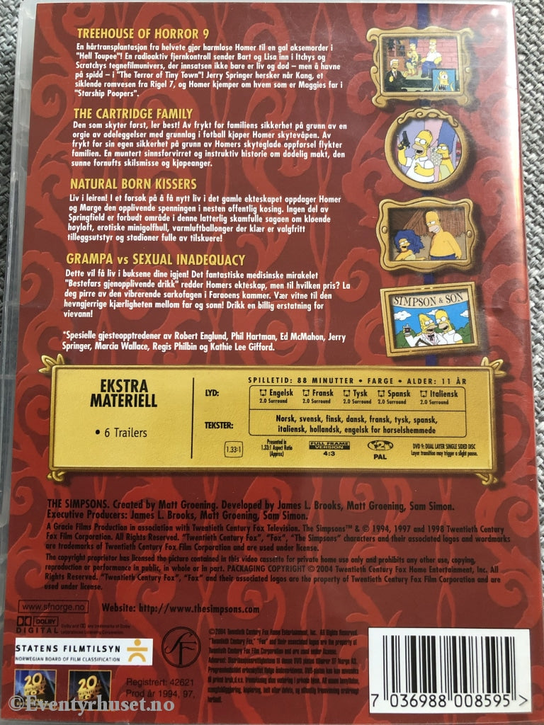 The Simpsons Classics. Too Hot For Tv. 2004. Dvd. Dvd