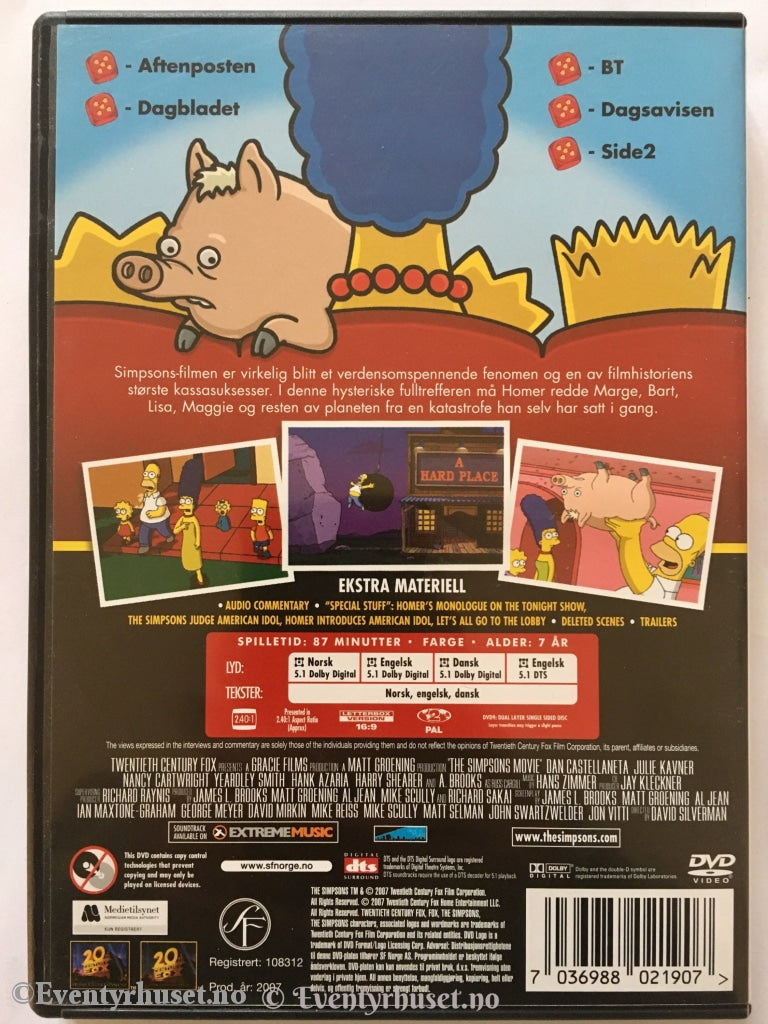 The Simpsons Movie. Dvd. Dvd