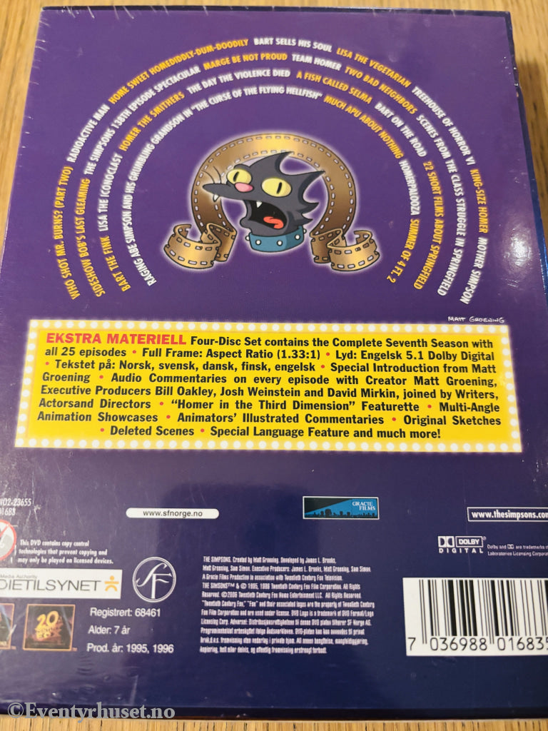 The Simpsons Sesong 7 (2005). DVD samleboks. Ny i plast!