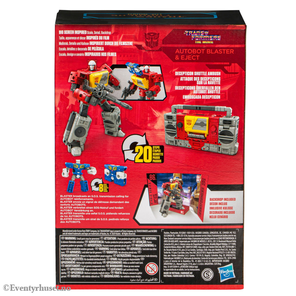 The Transformers: The Movie Generations Studio Series Voyager Class Action Figure Autobot Blaster & Eject 16 cm. Mint