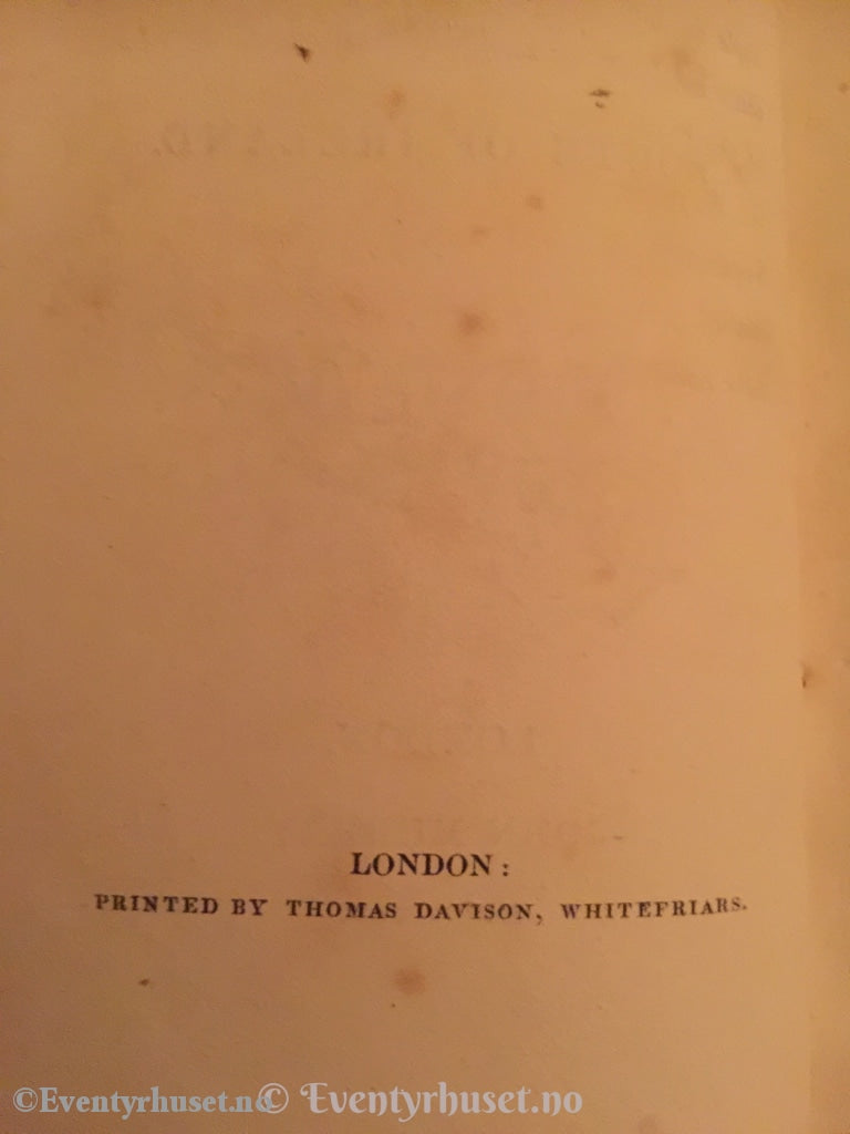 Thomas Crofton Croker John Murray. 1825. Fairy Legends Traditions South Of Ireland. Eventyrbok