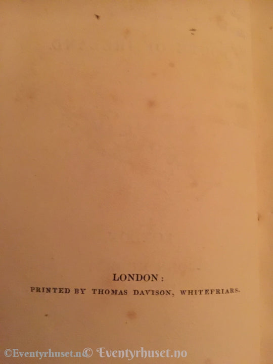 Thomas Crofton Croker John Murray. 1825. Fairy Legends Traditions South Of Ireland. Eventyrbok